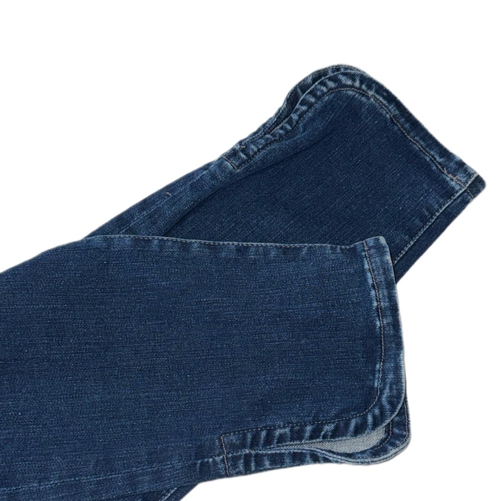 FRAME Le High Skinny Bustle Jeans Size 31 Blue Distressed Curved Slit Hem - Picture 5 of 10